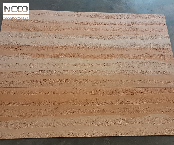 Luxury Gradient Color Seamless Artificial Stone 2400*580mm MS Rammed Earth Soft Stone Board